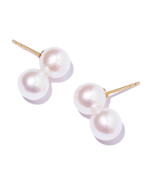デパート 送料無料 les ダブル / pierce pearl bonbon」double 「les ピアス bonbon アクセサリー