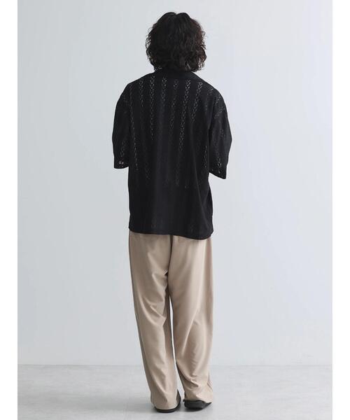 CRAFT STANDARD BOUTIQUE シャツ レースオープンカラーシャツ