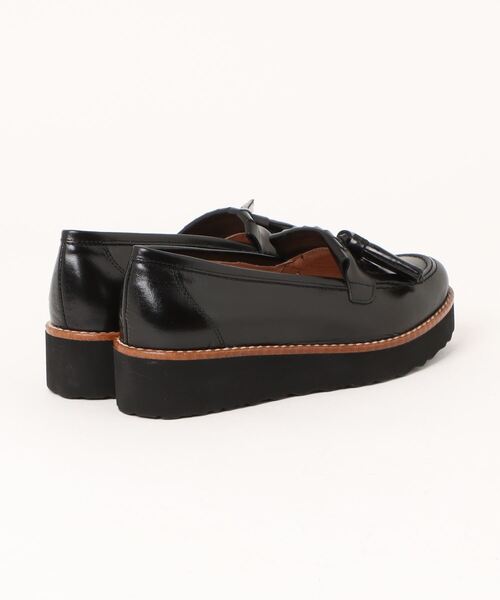 【美品】ボントレ 厚底 タッセル ローファー レザー ブラック 本革 37 BONTRE（ボントレ） ローファー タッセル付ローファー/BONTRE 16952-UA