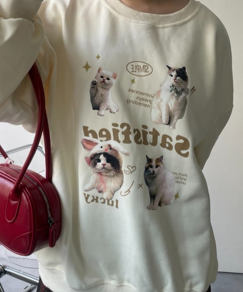 トレーナー スウェット 「UNISEX」CAT FIRST ラグランスウェット レディース mmts トレーナー スウェット 「UNISEX」CAT FIRST ラグラン