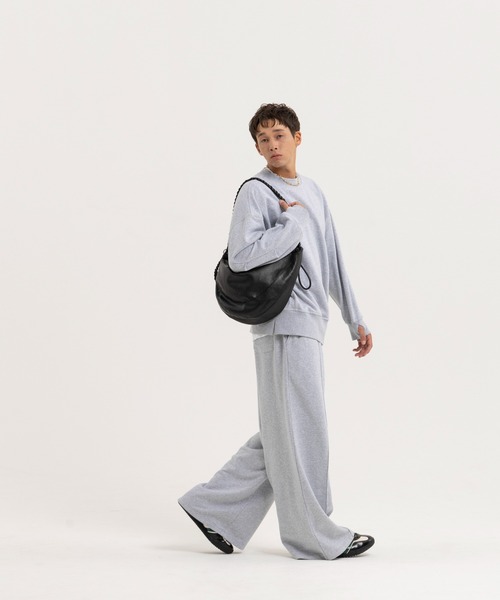 Nanmo. ショルダーバッグ 2wayブレイドレザーバッグ メンズ
