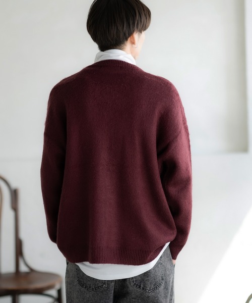 improves（インプローブス） カーディガン 無地＆総柄 モヘアタッチ