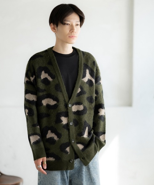 improves（インプローブス） カーディガン 無地＆総柄 モヘアタッチ