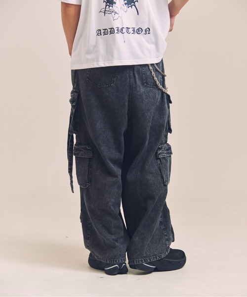 GALLIS ADDICTION カーゴパンツ GA DENIM PARACHUTE CARGO PANTS
