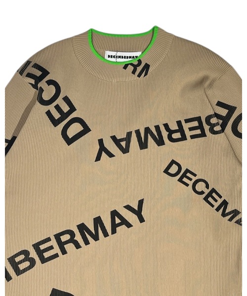 DECEMBERMAY リブニット編みウェア【値下げ中】 DECEMBERMAY ニット セーター Logo pattern Rib knit レディース