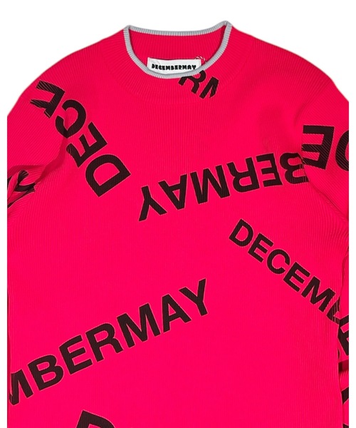DECEMBERMAY ニット セーター Logo pattern Rib knit レディース