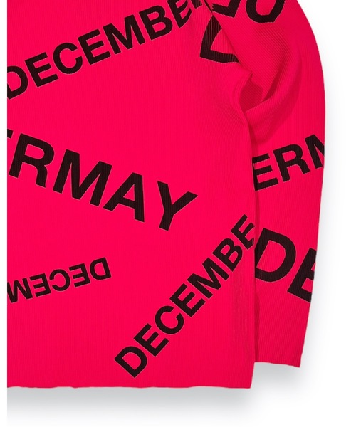 DECEMBERMAY ニット セーター Logo pattern Rib knit レディース