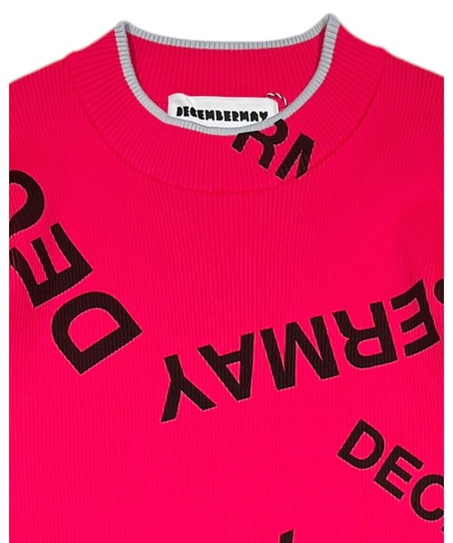 【美品】ディッセンバーメイ　ロゴニット　セーター　レディース　サイズ1 DECEMBERMAY（ディセンバーメイ） ニット セーター Logo pattern Rib
