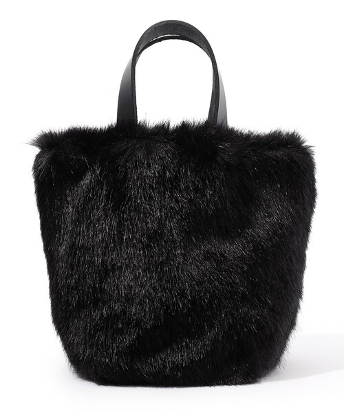 tembea フェイクファーバッグ　ブラック tembea フェイクファーバッグブラック