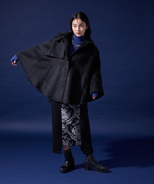 Ellno de Mavie（エルノデメヴィ） ポンチョ シャギーコート