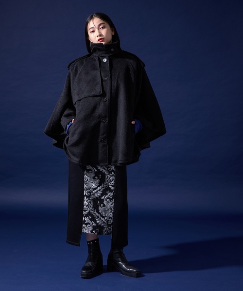 Ellno de Mavie（エルノデメヴィ） ポンチョ シャギーコート