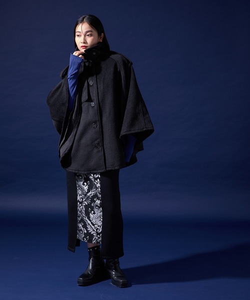 Ellno de Mavie（エルノデメヴィ） ポンチョ シャギーコート