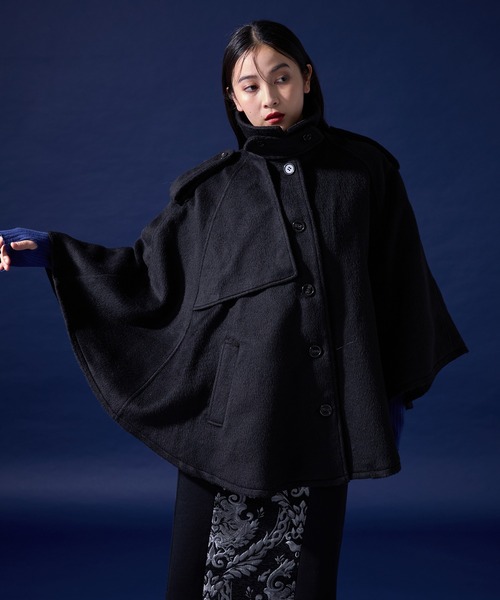 希少　レア　イギリス製　ポンチョ　シャギー　モヘヤ　ケープ　コート　海外古着 Ellno de Mavie ポンチョ シャギーコート レディース : ZOZOTOWN Yahoo