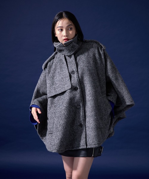 Ellno de Mavie（エルノデメヴィ） ポンチョ シャギーコート