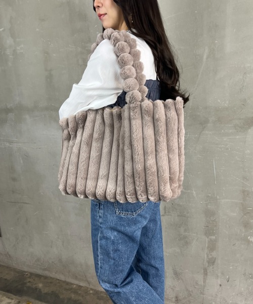 Loco Ocean（ロコオーシャン） トートバッグ もこもこ フェイクファー