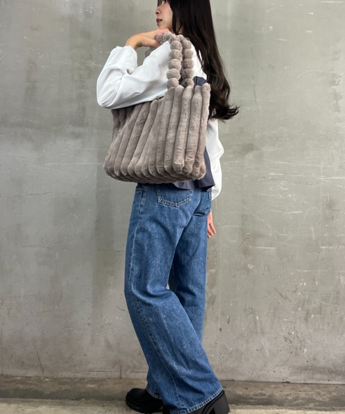 Loco Ocean（ロコオーシャン） トートバッグ もこもこ フェイクファー