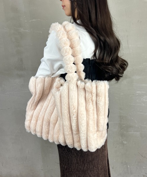 Loco Ocean（ロコオーシャン） トートバッグ もこもこ フェイクファー