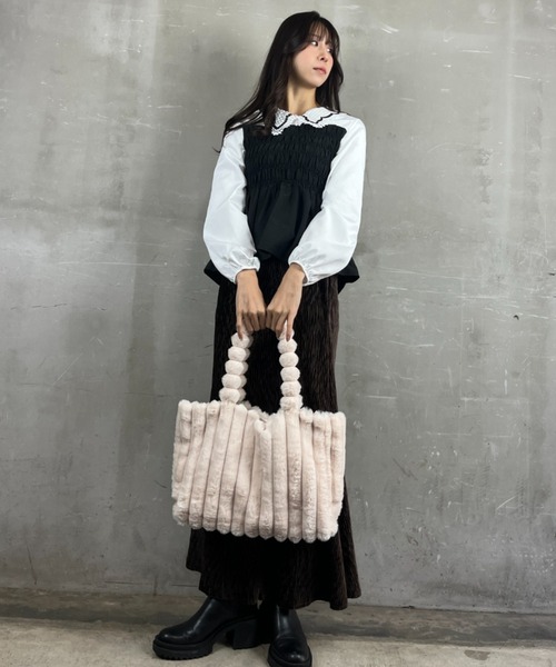 Loco Ocean（ロコオーシャン） トートバッグ もこもこ フェイクファー