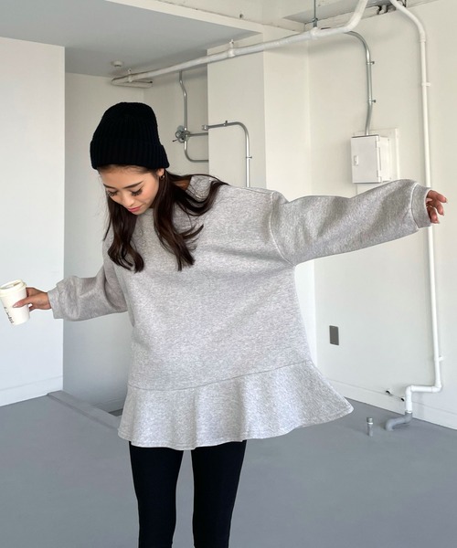 CHERI since1985 トレーナー スウェット 裾フレア裏起毛スウェット