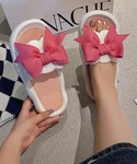 スリッパ ビッグ リボン 厚底 ボリューム オ...の詳細画像4