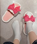 スリッパ ビッグ リボン 厚底 ボリューム オ...の詳細画像5
