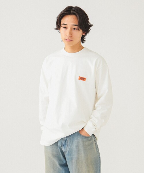 BEAMS別注 ULTERIOR / スビンコットン ロングスリーブ Tシャツ BEAMS（ビームス） tシャツ 「別注」UNIVERSAL OVERALL / ロゴ ロング