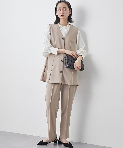 ニッセン（nissen） セットアップ ジレセットアップ（ペプラムジレ＋