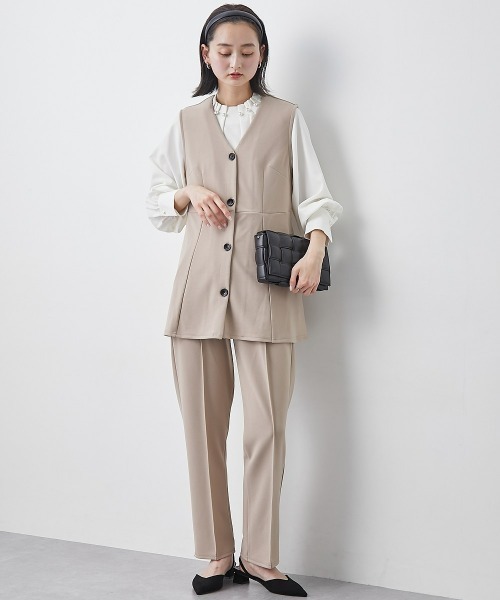 ニッセン（nissen） セットアップ ジレセットアップ（ペプラムジレ＋