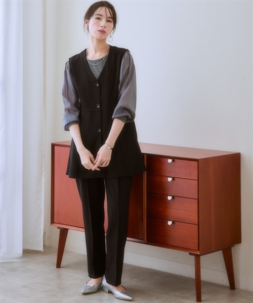 ニッセン（nissen） セットアップ ジレセットアップ（ペプラムジレ＋