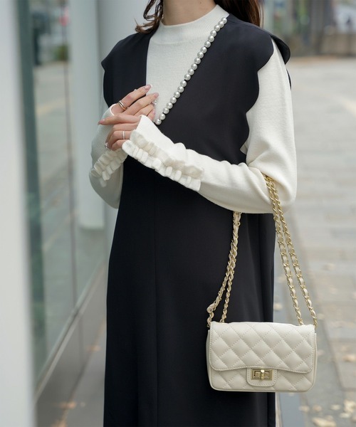 HUIT bouquet（ユイット ブーケ） ジャンパースカート スカラップ