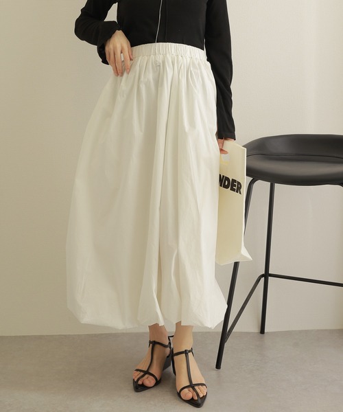 スカート balloon volume long skirt /ギャザー ボリューム バルーン