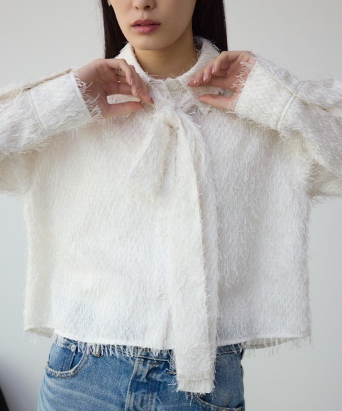 AZUL BY MOUSSY ブラウス シャツ ボウタイショートシャツ