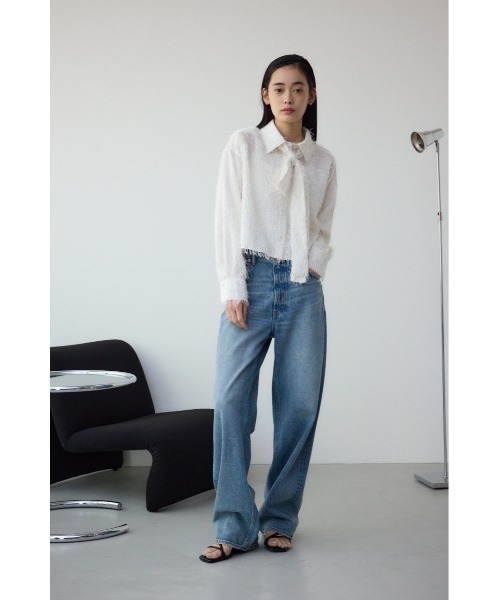 AZUL BY MOUSSY ブラウス シャツ ボウタイショートシャツ