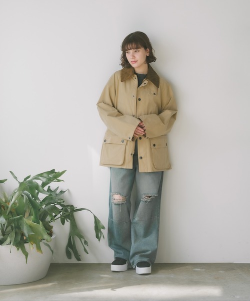 ブルゾン アウター Barbour/バブア― PEACHED BEDALE CASUAL ピーチスキン ブルゾン メンズ レディースの画像