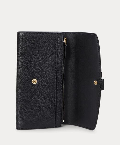 LAUREN RALPH 財布 ペブルド ラージ Cameryn フラップ