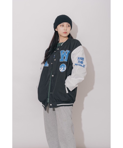 「DEVICE」 スタジャン FREE グリーン レディース_画像8