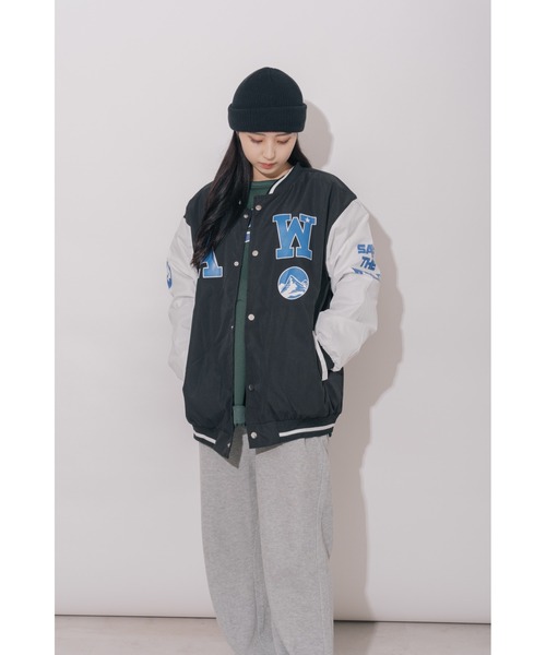 「DEVICE」 スタジャン FREE グリーン レディース_画像9