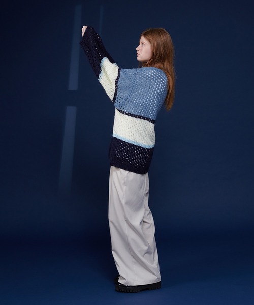 「ONCILY」 長袖ニット LARGE ブルー メンズ_画像5