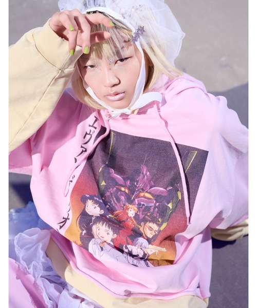 パーカー 「evangelion x little sunny bite」 foodie レディース メンズ パーカー 「evangelion x little sunny bite」 foodie