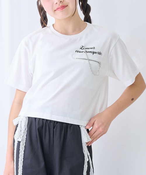Amourire girl（アムリールガール） tシャツ チェーンモチーフ付きT