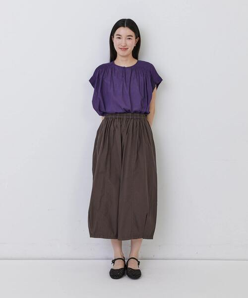 コンジェペイエアデュートリステス　サルエルパンツ　ブラウン conges payes ADIEU TRISTESSE パンツ ワイドサルエルパンツ