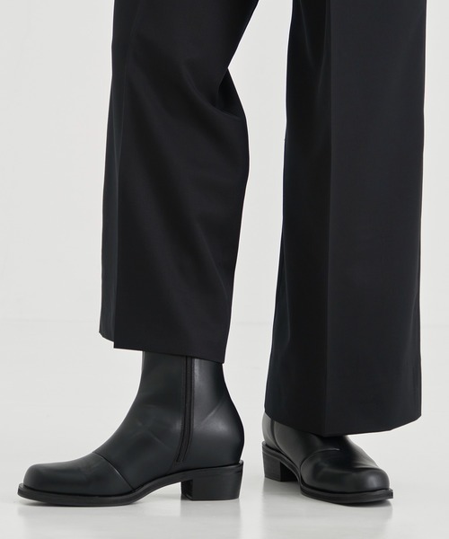 STUDIOUS ブーツ SQUARE TOE CHELSEA BOOTS メンズ : ZOZOTOWN