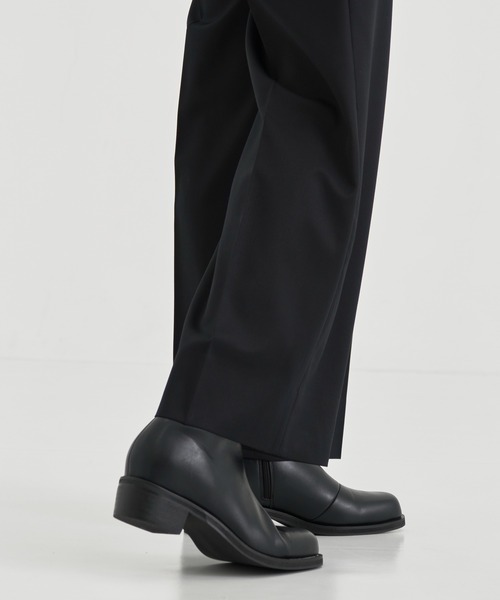 CENTER ZIP BOOTS with Chunky Sole(40 BLACK): PADRONE: MENS