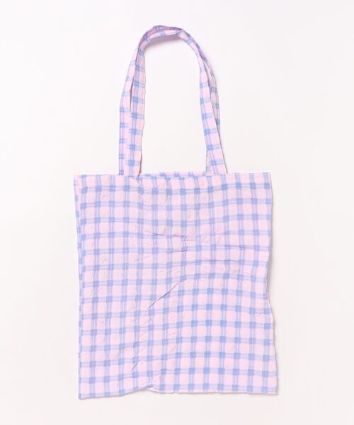 VIBGYOR トートバッグ Liaa/くしゅくしゅ チェック トートバッグ