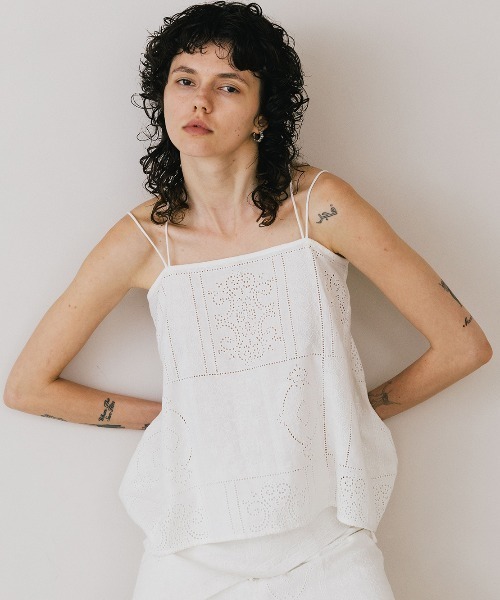 tシャツ CUTWORK LACE CAMI/カットワークレースキャミ レディース
