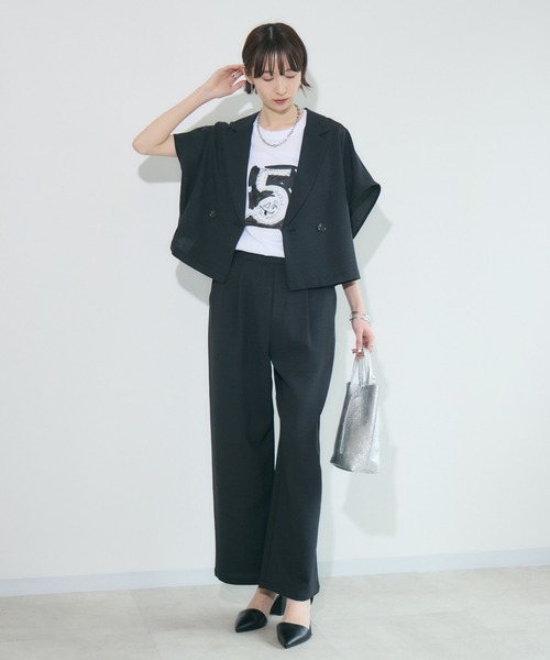 Paradise Picnic スラックス パンツ cloche 麻調防シワノン