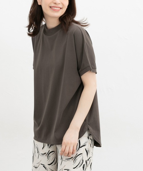 Honeys tシャツ 「ハニさら・接触冷感・UVカット」ハイネック
