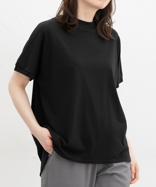 オールドハニー old honey ニット カットソー 長袖 ハイネック 異素材 黒 *T28 レディース Honeys トップス カットソー 長袖 大きいサイズ ハイネック