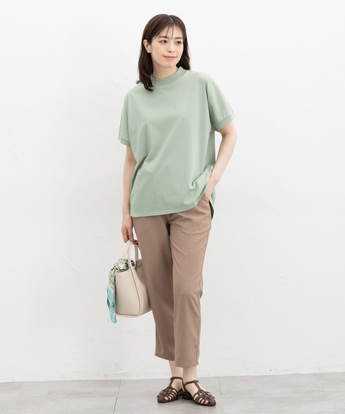 Honeys tシャツ 「ハニさら・接触冷感・UVカット」ハイネック