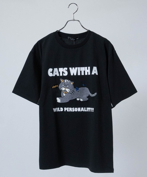 JOHN'S CLOSET tシャツ 「13」手書きイラスト サガラ刺繍 半袖T